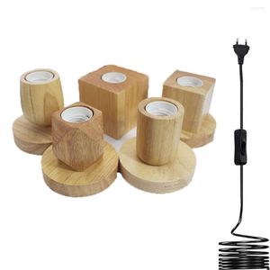 Tischlampen Vintage Plug In Holz Edison Schreibtischlampe Retro Industrial Steampunk E27 für Wohnzimmer Schlafzimmer Dekor Nachttisch Geschenk Licht