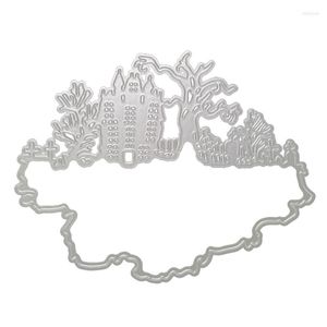 Gift Wrap Halloween Castle Metal Cutting Dies Stencil DIY Scrapbooking Paper Card Template Mold Embossing Craft Decoration