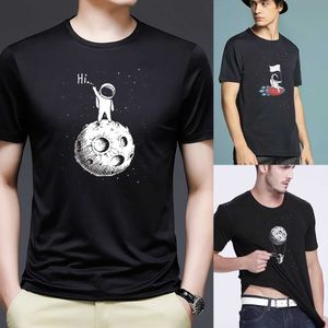 T-shirt da uomo T-shirt da uomo Harajuku Estate manica corta Astronauta Magliette stampate Moda allentata Tops Tees Trend Abbigliamento Streetwear Pullover T230103