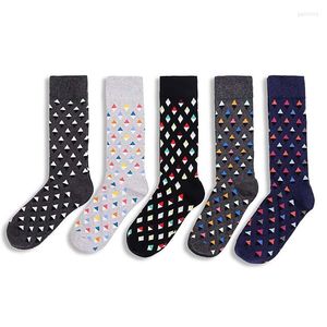 Men's Socks Europe And The United States Foreign Trade Logo Happysocks With Same Fashion Personality Tube Flower