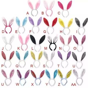 Easter Party Hairbands Adult Kids Cute Rabbit Ear Headband Prop Plush Dress Costume Bunny Ears Hairband RRA939