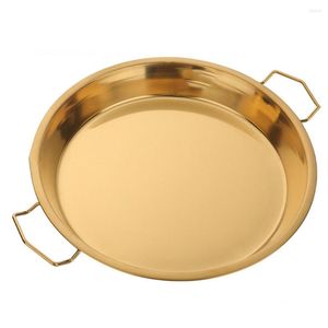Plates Steamed Rice Tray Cold Noodle Making Plate Stainless Steel Pan Restaurant Cake Dish Kitchen Serving With Dishes