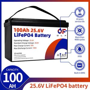 Grade A 100AH 200AH Lifepo4 Battery Pack With BMS 12V 24V rechargeable Lithium Iron Phosphate Cell For RV Campers Golf Cart