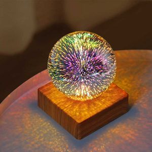 S装飾的なデスクベッドルームLED STARRY SKY LIGHT CREATION 3D FIREWORKSテーブルランプチルドレンギフトUSBナイトライト1229