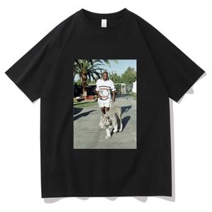 Men's T-Shirts Tiger Tshirt Mike Tyson Short Sleeve Tee Oversized Cotton T-shirt Pattern Fun Streetwear Men Women Fashion Hip Hop T Shirts T230103