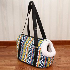 Dog Car Seat Covers Pet Fashion Outdoor Travel Carrier Bag Breathable Beautiful Print Sling Bags For Small Cat PB708