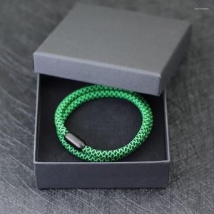 Pulseiras de charme Notador Lucky Thread Bracelet Men Unfader Macho Male Sanfless Braclet Atrair Brasetas Magnéticas Bohemia Fabric Brazalete