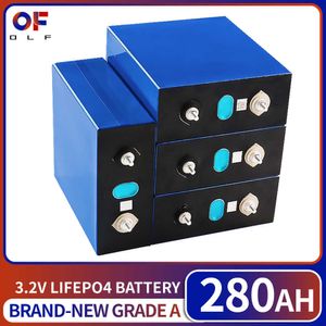 3.2V 280AH LITIUM IRON FOSFAT CELLER LIFEPO4 4PCS Uppladdningsbart batteri för DIY 12V 24V 48V Båtgolfvagn RV gaffeltruck