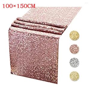 Table Cloth 39x59in Rectangle Sequin Glitter Runner Banquet Wedding Party Festival Decoration Home Cover