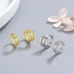 Brincos de argola 925 Projeto de moda de prata esterlina Twisr corda Twisr Gold Mini Circle for Women Jewelry S-E969