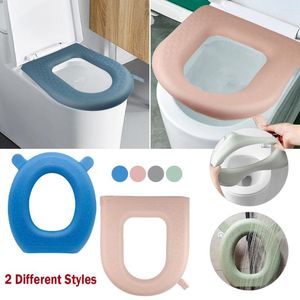 Coprisedili per WC 1 pezzo di copertura in schiuma lavabile adesiva EVA impermeabile in silicone verde quattro stagioni casa facilmente vita