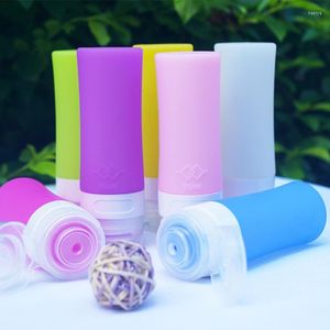 Lagringsflaskor 38/60/80 ml Travel Portable Cosmetic Bottle Eco-Friendly Silicone Shampoo/Shower Gel/Facial Cleanser Organizers