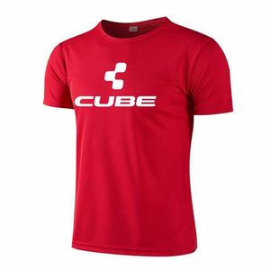 Men's T-Shirts CUBE Summer Breathable Mesh T-shirts Men Sportswear Stretch Sweat Tees Male Plus Size Fashion Print Workout Gym T Shirt T230103