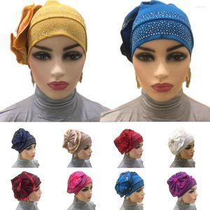 Ethnische Kleidung Chemo-Hut, Turban für Frauen, Hijab, florale Pailletten, Kopfbedeckung, Mützen, Hiar-Verlust-Krebs-Kappe, Damen-Bandana, muslimische Kopfbedeckung