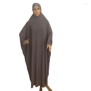 Ethnic Clothing H209 Plain Muslim Pray Abaya Women's Dress With Hijab Khimar Kaftan Robe Arab Middle East
