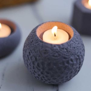 Cement Jar for Scented Candle Making Supplies Tealight Holder Wholesale Heart Shape Candlestick Valentine's Day 0103