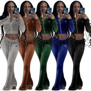 2023 Nya kvinnors l￥nga ￤rmar Tracksuits Slim Fit Love Stand Collar Sweatshirt Pant Tracksuit Two Piece Set Mujer Solid Jogging Sportwear Clothing