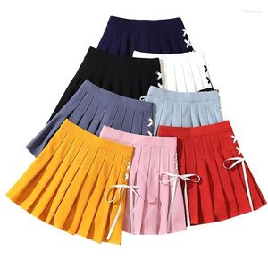 Clothing Sets High Waist Women Pleated Skirt Summer Fashion Lady Mini Skirts Solid Color Sailor Slim A-Line Women's Short