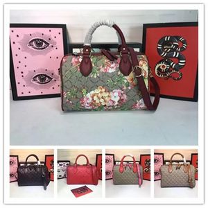 Designer Luxury Plus 409529 Signature Bicolor Blooms Red 2WAY bag Bolsa de Ombro Tamanho 28x17x15cm