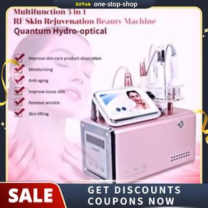 5 em 1 Quantum Hydro-Optical Facial Beauty Aparelho Cuidado da pele RF RF EMS Mesoterapia rejuvenescimento de rejuvenescimento Hidratação