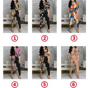Pantaloni a due pezzi da donna firmati 2023 Fashion Lady Chic Set abiti con stampa di lettere a vita alta