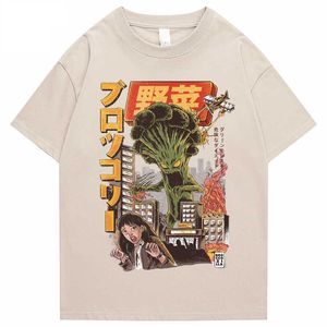 2022 Men's Hip Hop vintage band t shirts - Japanese Harajuku Cartoon Monster Design, Oversized Cotton Streetwear Top (T230103)