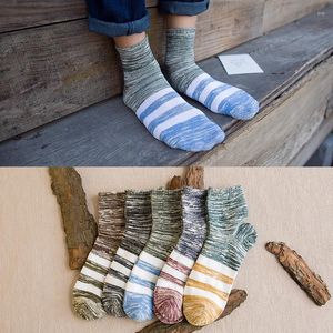 Männer Socken 10 Paare/los Streifen Solide Baumwolle Lustige Männer Calcetines Winter Warme Socken Hausschuhe Geschenk Für Knöchel