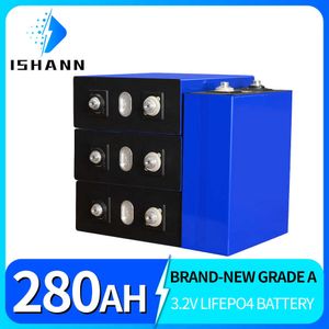 새로운 3.2V 280AH LIFEPO4 배터리 인버터 12V 24V 48V 충전식 반대 팩 RV Solar Storage Electric Car Cell EU 버스 바가있는