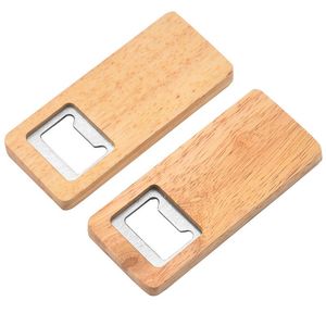 Apribottiglie da birra in legno Manico in legno Cavatappi Apriscatole in acciaio inossidabile Accessori da cucina per bar Regalo per feste RRA968