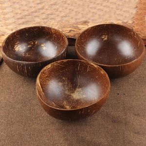 Bowls Coconut Shell Bowl Spoon Craft Fruit Salad Noodle Rice Container Decoration Reusable Storage Handicraft