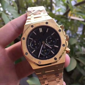 Men's multifunctional quartz watch imported timing movement 42mm case 316L steel sapphire scratch resistant glass315t