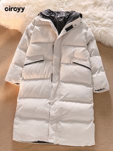 Women S Down Parkas Coat Woman Winter Jacket Bluet Długa czarna bawełna Wydłużona gruba ciepła wiatroodporna podkładka do mody 221231