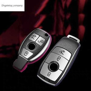 Promotion Leather TPU Car Key Case Cover Shell Fob For Mercedes Benz A B C E S Class W204 W205 W212 W213 W176 GLC CLA AMG W177
