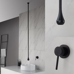 Bathroom Sink Faucets Water Drop Hang Ceiling Faucet Basin Bathtub Tap Solid Brass Wall Mounted Cold Mixer Tub Hardware