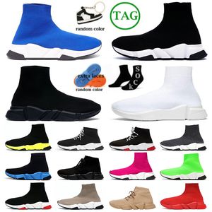 Hochwertige Herren- und Damen-Speed-Trainer-Sockenschuhe, dreifach schwarz, Schnürung, Beige, Weiß, klare Sohle, Volt, Glitzer, Rot, Graffiti, Grün, Lauf-Sneaker, Läufer, Outdoor