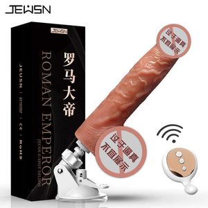 Máquina de arma de brinquedo sexual Jiuxing Imperador Romano Telescópica Mastic Gun Ventosa Masturbação Feminina Vibração Aquecimento Carregamento Controle Remoto 22 Novos Produtos