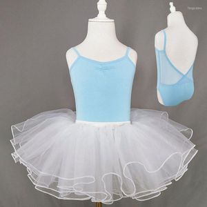 Vestidos de menina 2023 crianças roupas de roupa de dança de roupa de dança de balé tutu suspensórios de vestido princesa mesh ball vestido para crianças para