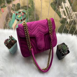 Bolsas de veludo de designer-marmont bolsas para mulheres bolsas de ombro bolsas bolsas bolsas cadeia de ouro moda crossbody sag2141