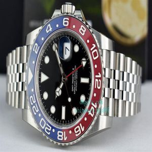 TO 40mm Wristwatches Watch Asia 2813 Movement Stainless Blue Red Automatic Mens Watches235W