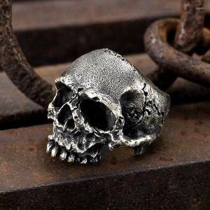 Cluster Rings EYHIMD Vintage Punk 316L Rugged Skull Stainless Steel Men's Fashion Party Biker Jewelry