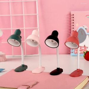 Table Lamps Mini Book Light With Clip Portable LED Reading Lamp Travel Bedroom Night Flexible Lights Eye Protections