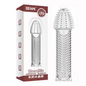 Przedłużenie zabawki Penis Penis powiększenie dla mężczyzn miękki silikonowy penis -pierścienia rękawa Extender 6JE5