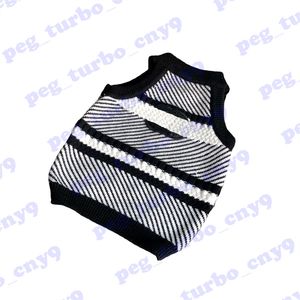 Classic Pets Stripe Sweater Sweatshirt Dog Apparel Letter Logo Pet Tank Top Fashion Dogs Vests Sweaters