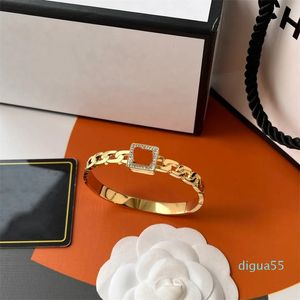 Bangle Women Gold Designer Letter Jewelry 18k Splated Stael Wedding