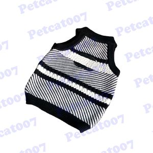 Pets Stripe Tank Top Sweter odzież Modna Zwierzęta Kamizelki Schnauzer Teddy Dogs Bluzs