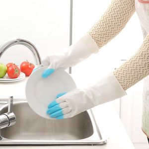 Housework PVC Rubber Gloves Dish Washing Garden Latex Luva Handschoenen Cleaning Hand Protector Gardening Car Pet Tool RRD191