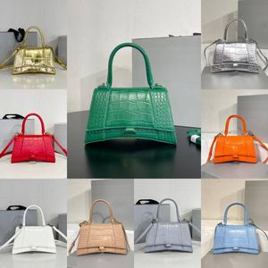 Bolsas de designer de moda de corpo cruzado Pequenas bolsas de ampulheta de couro de crocodilo Bolsas femininas Bolsas de compras Carteira de couro PU de luxo com logotipo da letra B