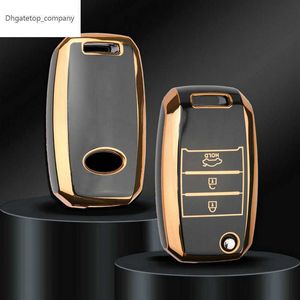 New TPU Car Flip Key Case Cover Shell For KIA Rio 3 K2 Ceed Cerato K3 K5 Sorento Sportage Soul K4 Picanto Optima Forte Stinger