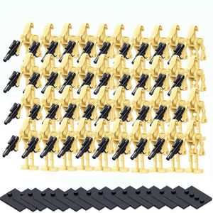 100 pezzi interi minifigure Space Battle Droid Army Figure Model Set mattoni da costruzione blocchi kit giocattoli in mattoni per bambini Q0630264C