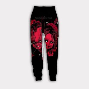 Hip Hop Sportwear Punk Casual Loose Men Cool Print Bride of Chucky 3d Pants